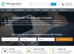 How wikinggruppen.se looks like on a tablet such as an iPad.