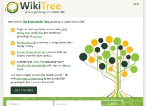 How wikitree.com looks like on a tablet such as an iPad.