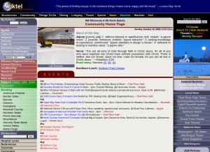 How wiktel.com looks like on a tablet such as an iPad.