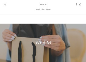 How wild-m.com looks like on a tablet such as an iPad.
