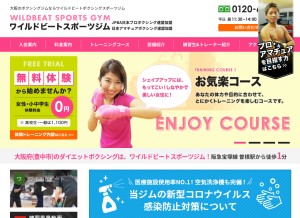 How wildbeat.jp looks like on a tablet such as an iPad.