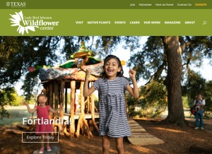 How wildflower.org looks like on a tablet such as an iPad.