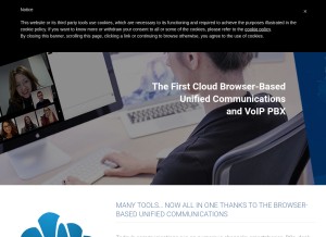 How wildix.com looks like on a tablet such as an iPad.