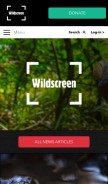How wildscreen.org looks like on a mobile device such as an iPhone.