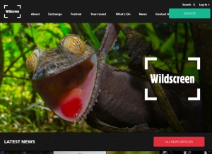 How wildscreen.org looks like on a tablet such as an iPad.