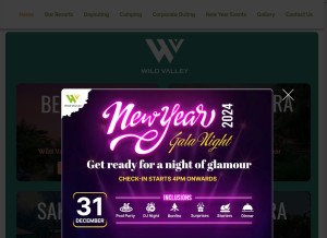 How wildvalley.in looks like on a tablet such as an iPad.