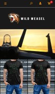 How wildweaselapparel.com looks like on a mobile device such as an iPhone.
