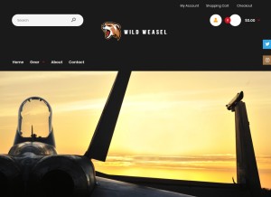 How wildweaselapparel.com looks like on a tablet such as an iPad.