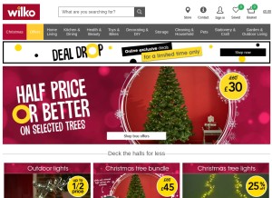 How wilko.com looks like on a tablet such as an iPad.
