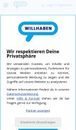 How willhaben.at looks like on a mobile device such as an iPhone.
