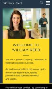 How william-reed.com looks like on a mobile device such as an iPhone.