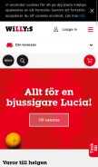 How willys.se looks like on a mobile device such as an iPhone.