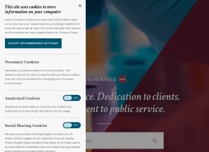 How wilmerhale.com looks like on a tablet such as an iPad.