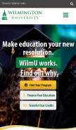 How wilmu.edu looks like on a mobile device such as an iPhone.