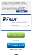 How win-rar.com looks like on a mobile device such as an iPhone.