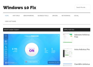How win10fix.com looks like on a tablet such as an iPad.