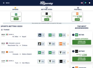How wincomparator.com looks like on a tablet such as an iPad.