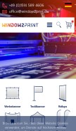 How window2print.de looks like on a mobile device such as an iPhone.