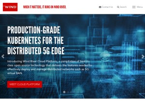 How windriver.com looks like on a tablet such as an iPad.