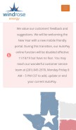 How windroseenergy.com looks like on a mobile device such as an iPhone.
