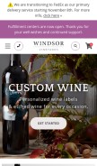 How windsorvineyards.com looks like on a mobile device such as an iPhone.