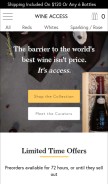 How wineaccess.com looks like on a mobile device such as an iPhone.