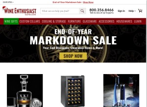 How wineenthusiast.com looks like on a tablet such as an iPad.