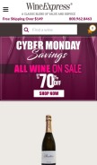 How wineexpress.com looks like on a mobile device such as an iPhone.