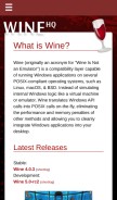 How winehq.org looks like on a mobile device such as an iPhone.