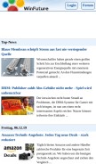 How winfuture.de looks like on a mobile device such as an iPhone.