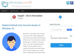 How winhelponline.com looks like on a tablet such as an iPad.
