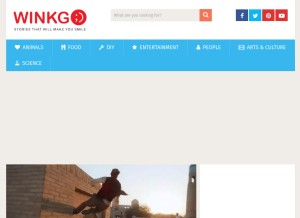 How winkgo.com looks like on a tablet such as an iPad.