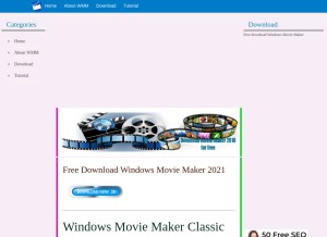 How winmoviemaker.aitechtonic.com looks like on a tablet such as an iPad.