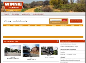 How winnieowners.com looks like on a tablet such as an iPad.