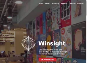 How winsightmedia.com looks like on a tablet such as an iPad.