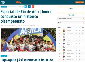 How winsports.co looks like on a tablet such as an iPad.