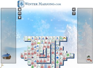 How wintermahjong.com looks like on a tablet such as an iPad.