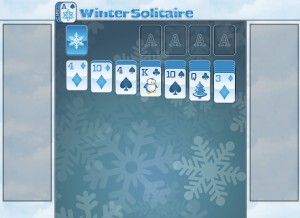 How wintersolitaire.com looks like on a tablet such as an iPad.