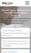 How winxdvd.com looks like on a mobile device such as an iPhone.