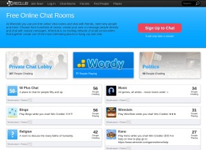 How wireclub.com looks like on a tablet such as an iPad.