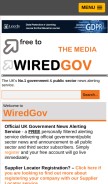How wired-gov.net looks like on a mobile device such as an iPhone.