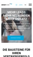 How wiredminds.de looks like on a mobile device such as an iPhone.