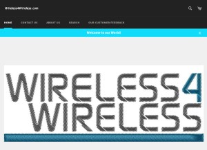 How wireless4wireless.com looks like on a tablet such as an iPad.