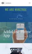 How wiretree.com looks like on a mobile device such as an iPhone.