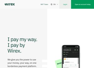 How wirexapp.com looks like on a tablet such as an iPad.