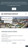 How wirtgen-group.com looks like on a mobile device such as an iPhone.