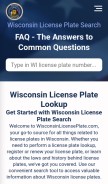 How wisconsinlicenseplate.com looks like on a mobile device such as an iPhone.