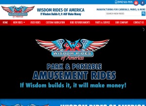 How wisdomrides.com looks like on a tablet such as an iPad.