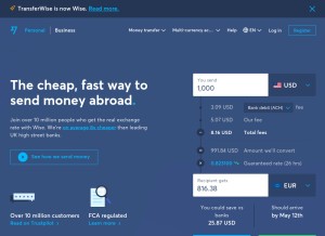 How wise.com looks like on a tablet such as an iPad.