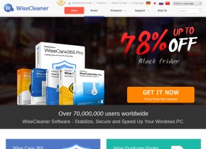 How wisecleaner.net looks like on a tablet such as an iPad.
